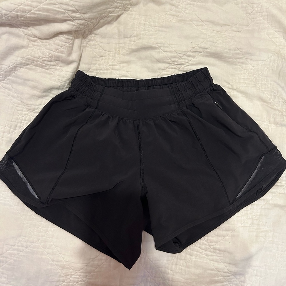 Black Lululemon Hotty Hot Shorts